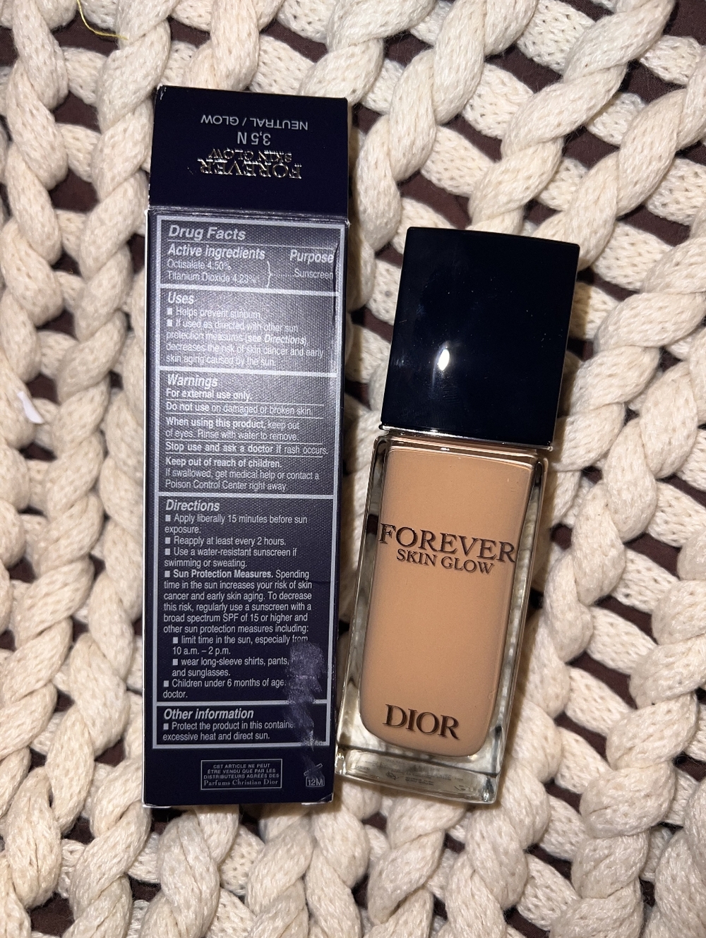 Dior Forever Skin Glow Foundation - SHADE 3.5N